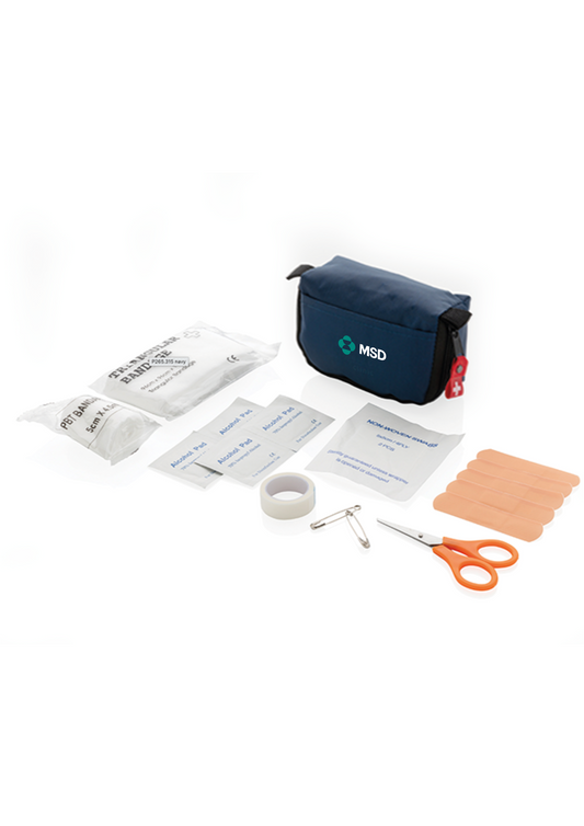 First aid set in pouch